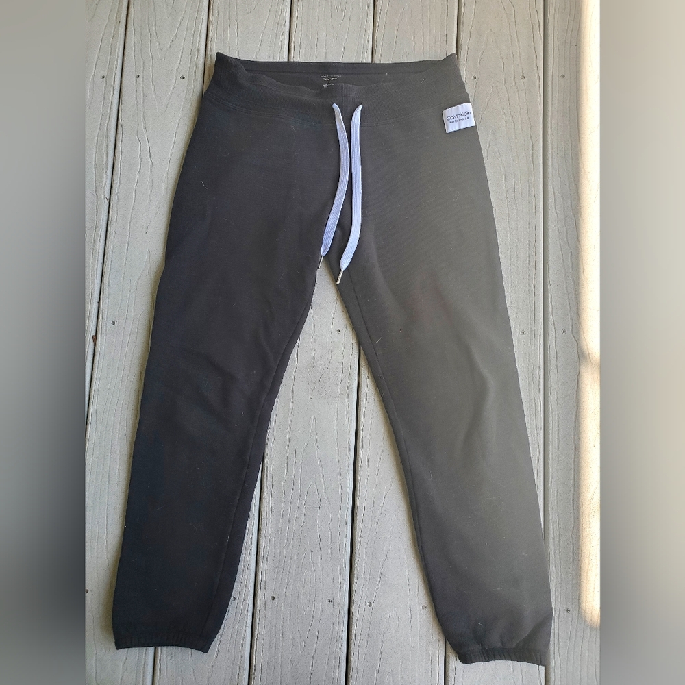 Black Jogger Pants with White Drawstrings
